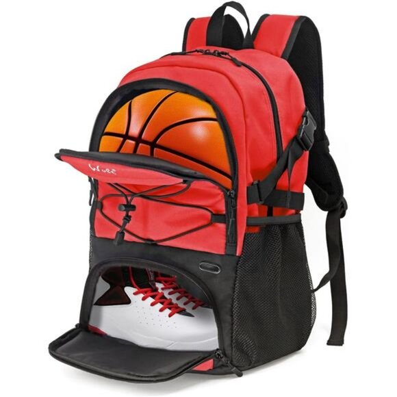 Basketball Backpack Large Gym Bag with Separate Ball holder & Shoes compartment - Picture 7 of 7